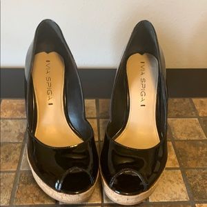 Via Spiga ‘stam Cork Patent Sandal